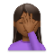 Woman Facepalming- Medium-Dark Skin Tone emoji on LG